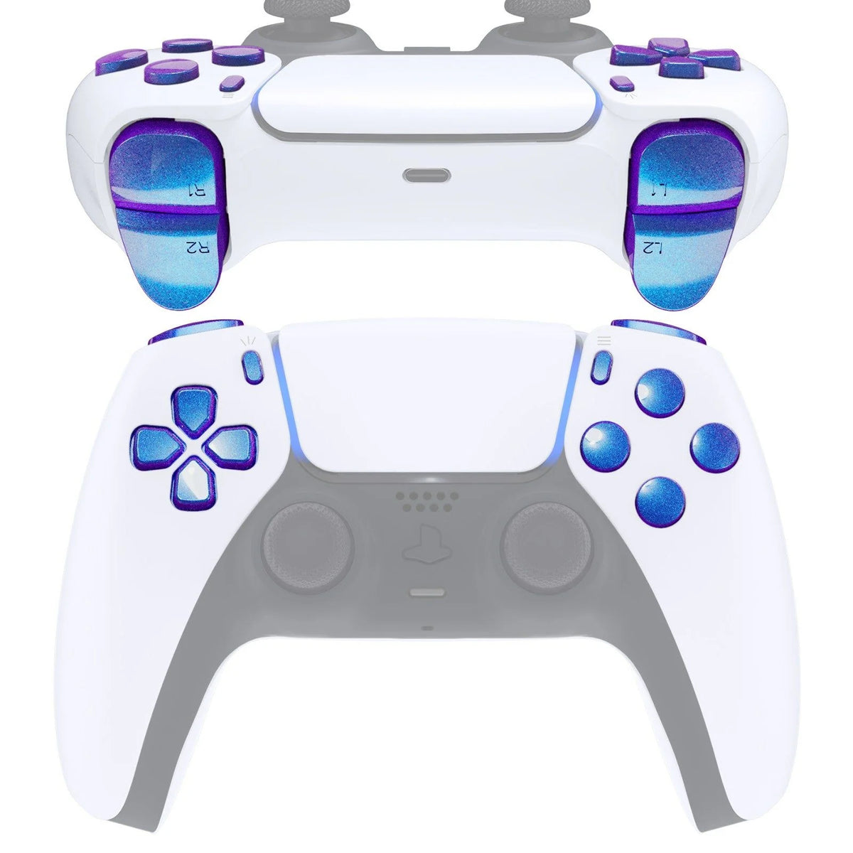 Glossy Chameleon Blue Purple 11in1 Button Kits 030/040/050