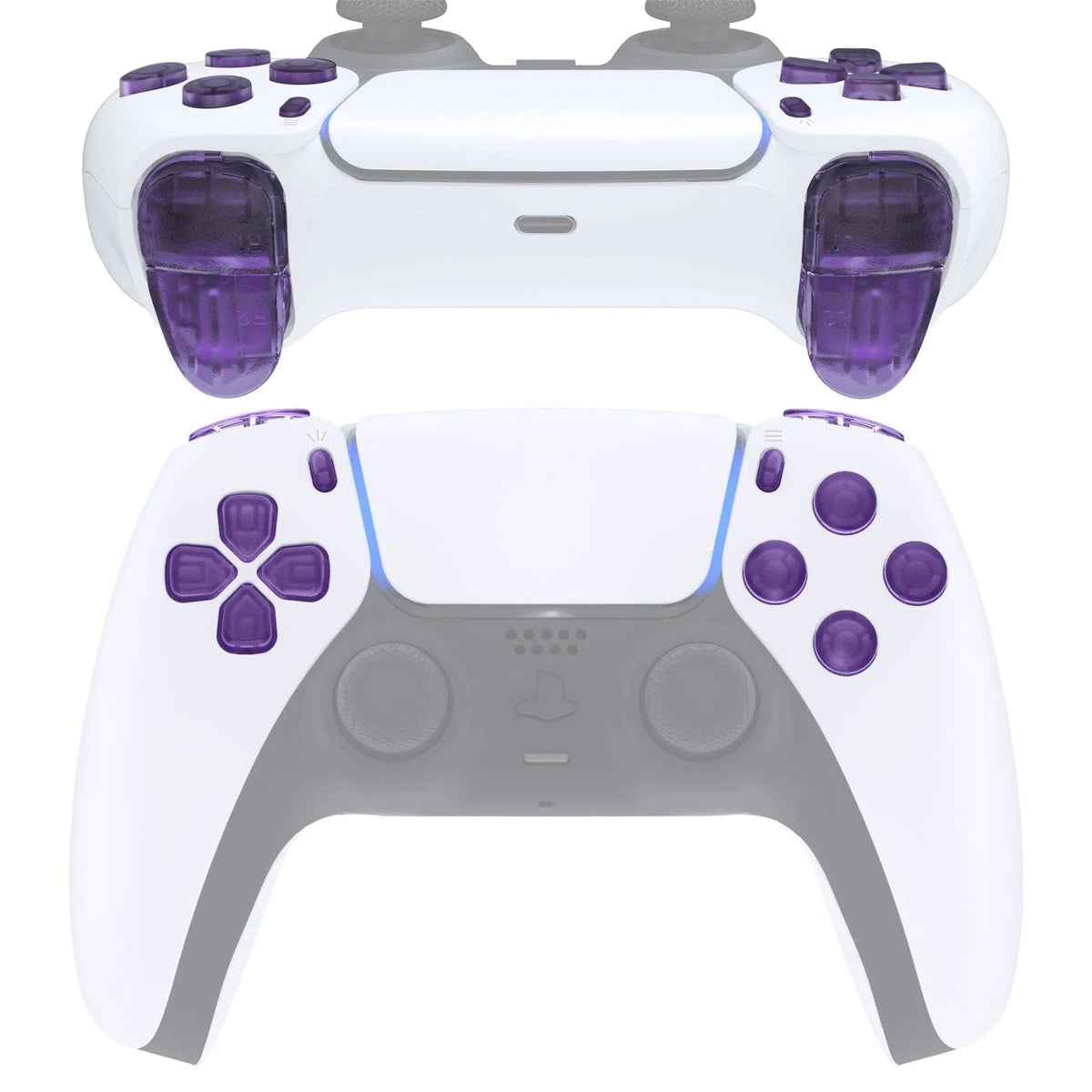 Clear Atomic Purple 11in1 Button Kits 030/040/050