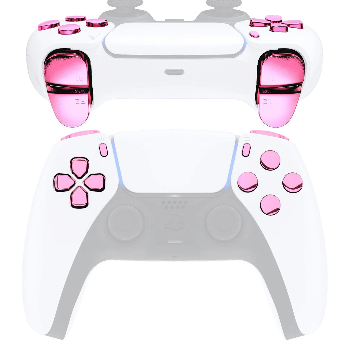 Glossy Chrome Pink 11in1 Button Kits 030/040/050