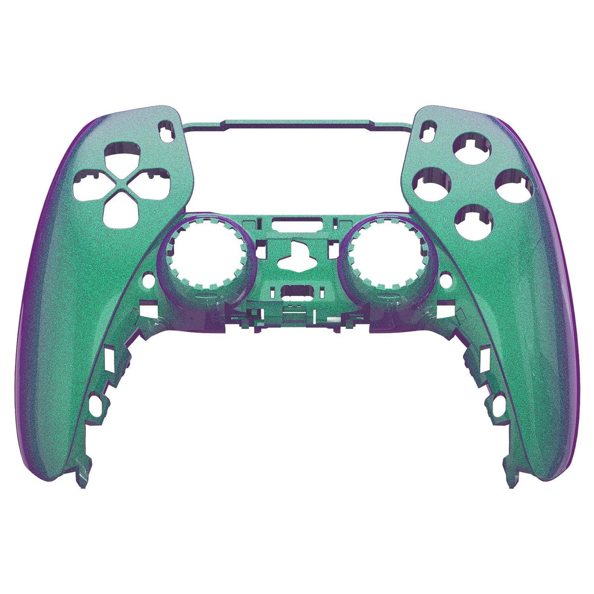 Glossy Chameleon Green Purple Front Shell