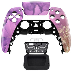 Glossy Cosmic Purple Gold Marble Front Shell with touchpad