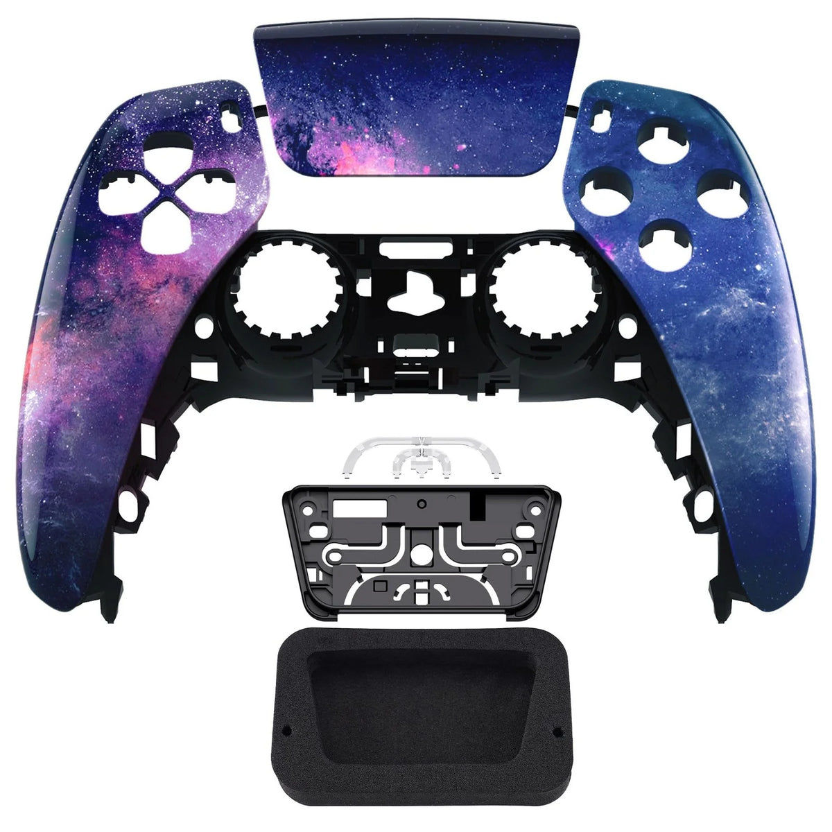 Glossy Purple Galaxy Front Shell with touchpad