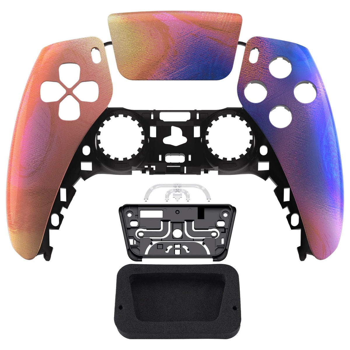 Glossy Purple Red Swirl Front Shell with touchpad
