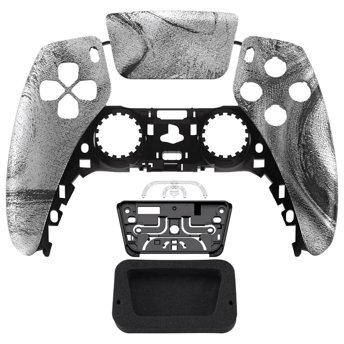 Glossy Silver Wave Front Shell with touchpad