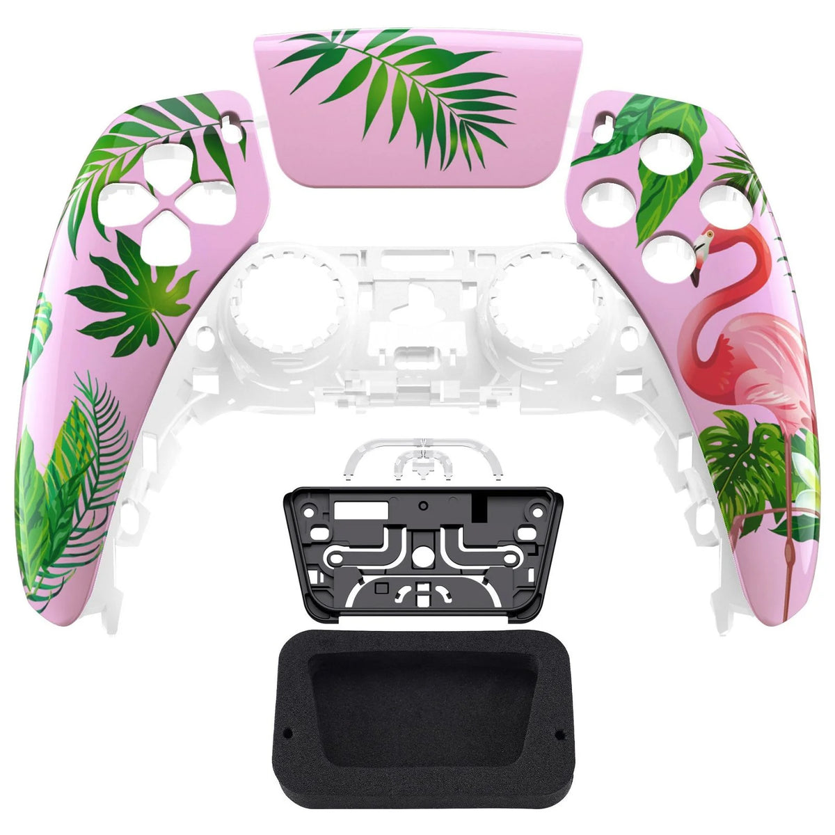 Glossy Tropical Flamingo Front Shell with touchpad