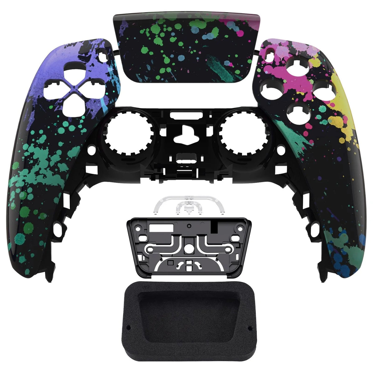 Glossy Watercolour Splash Front Shell with touchpad