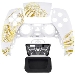 The Great GOLDEN Wave Off Kanagawa - White Front Shell with touchpad