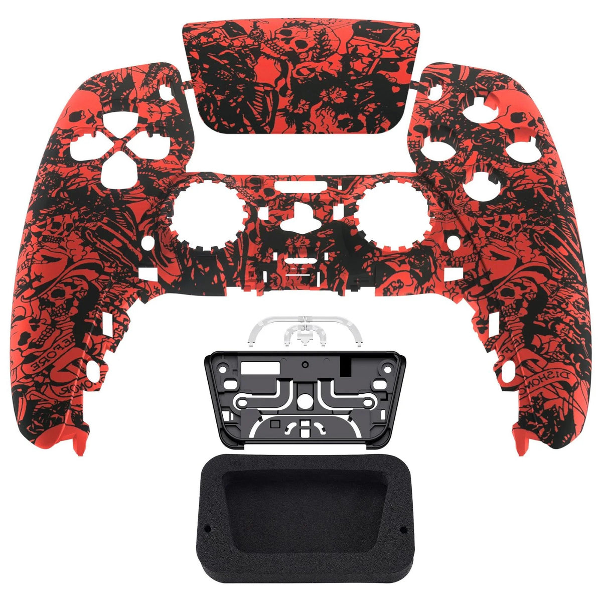 Crazy Red Skull Front Shell with touchpad