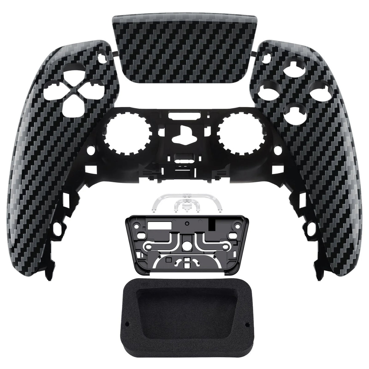 Glossy Graphite Carbon Fiber Front Shell with touchpad
