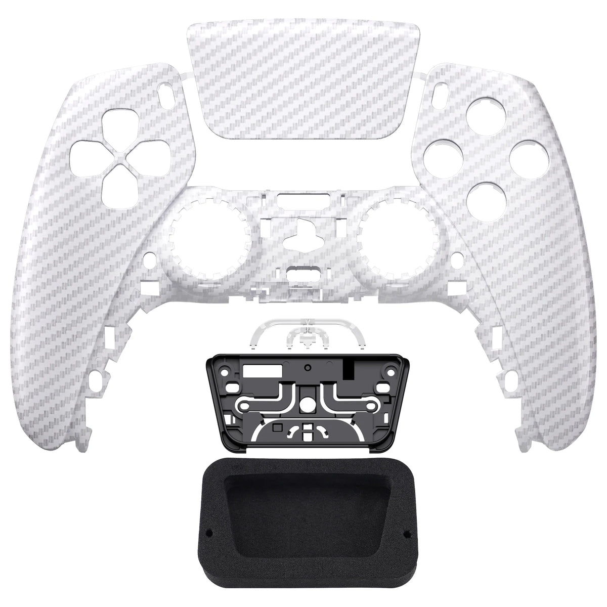 White Silver Carbon Fiber Front Shell with touchpad